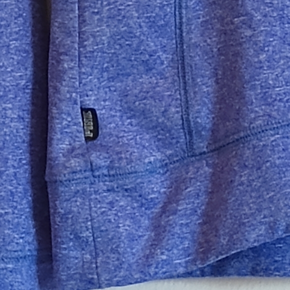 Victoria's Secret Pink Blue Spellout Athletic 1/4 Zip Pullover Size Medium - Picture 8 of 9